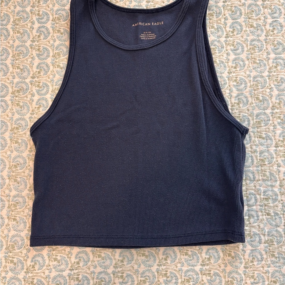 American Eagle Outfitters Dark Blue Crop Top